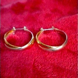 Pierced earrings hoops in like new condition
